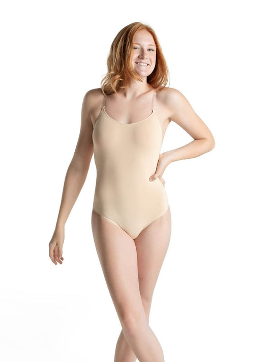 Camisole Leotard with Adjustable Clear Straps