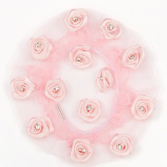 Satin Roses & Stones Bun Cover
