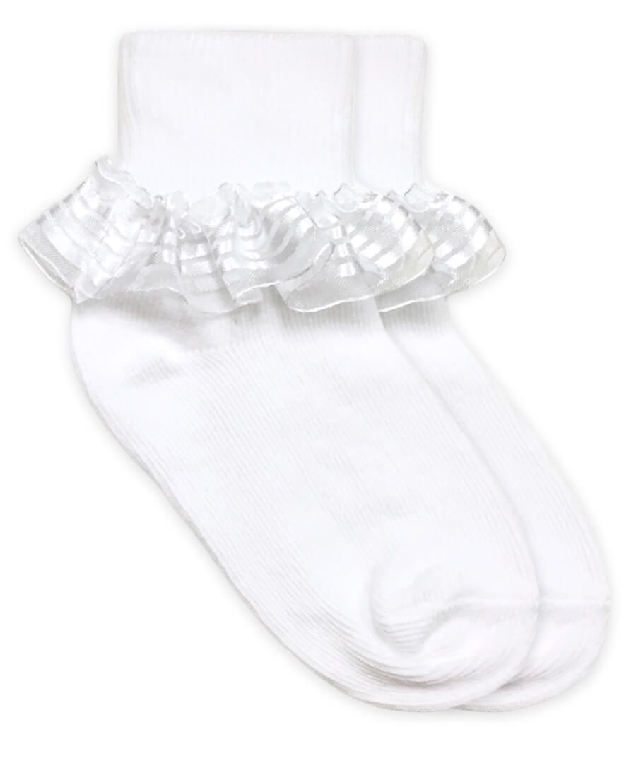 Frilly Ruffle Turn Cuff Socks