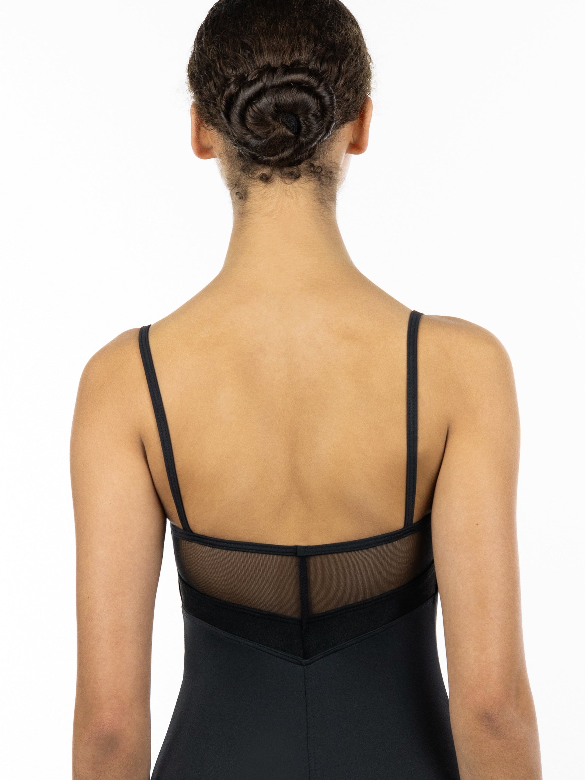 Mesh V Front Camisole Leotard Black / P Mesh V Front Camisole Leotard Black / P