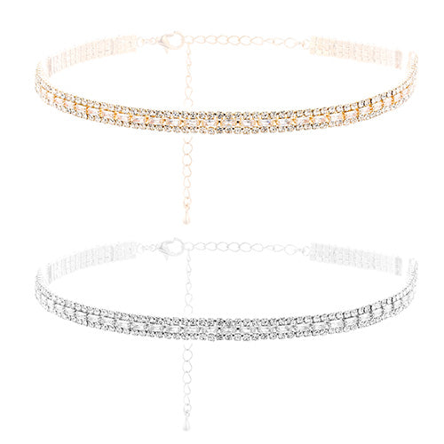 3-Row Cubic Zirconia Choker