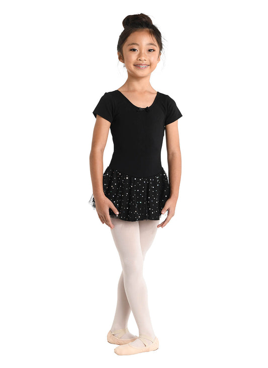 Madeline Glitter Skirted Short Sleeve Dress