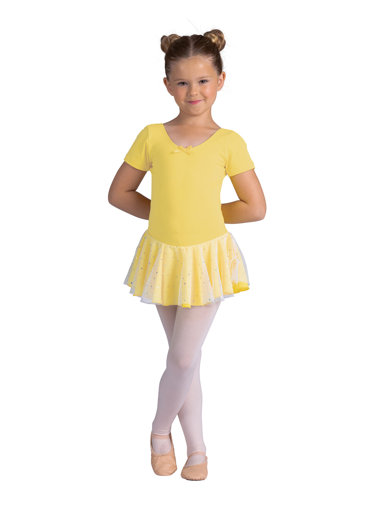 Madeline Glitter Skirted Short Sleeve Dress