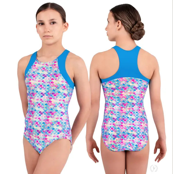 Shimmering Scallop Racerback Leotard