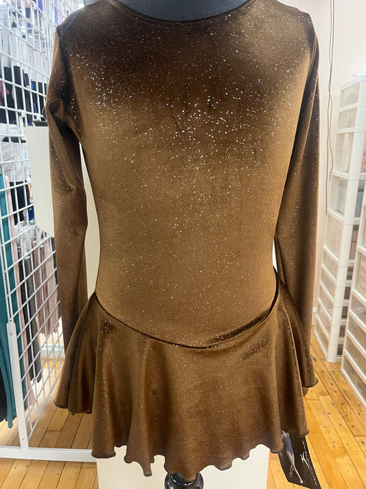 Brown Glitter Skate Dress