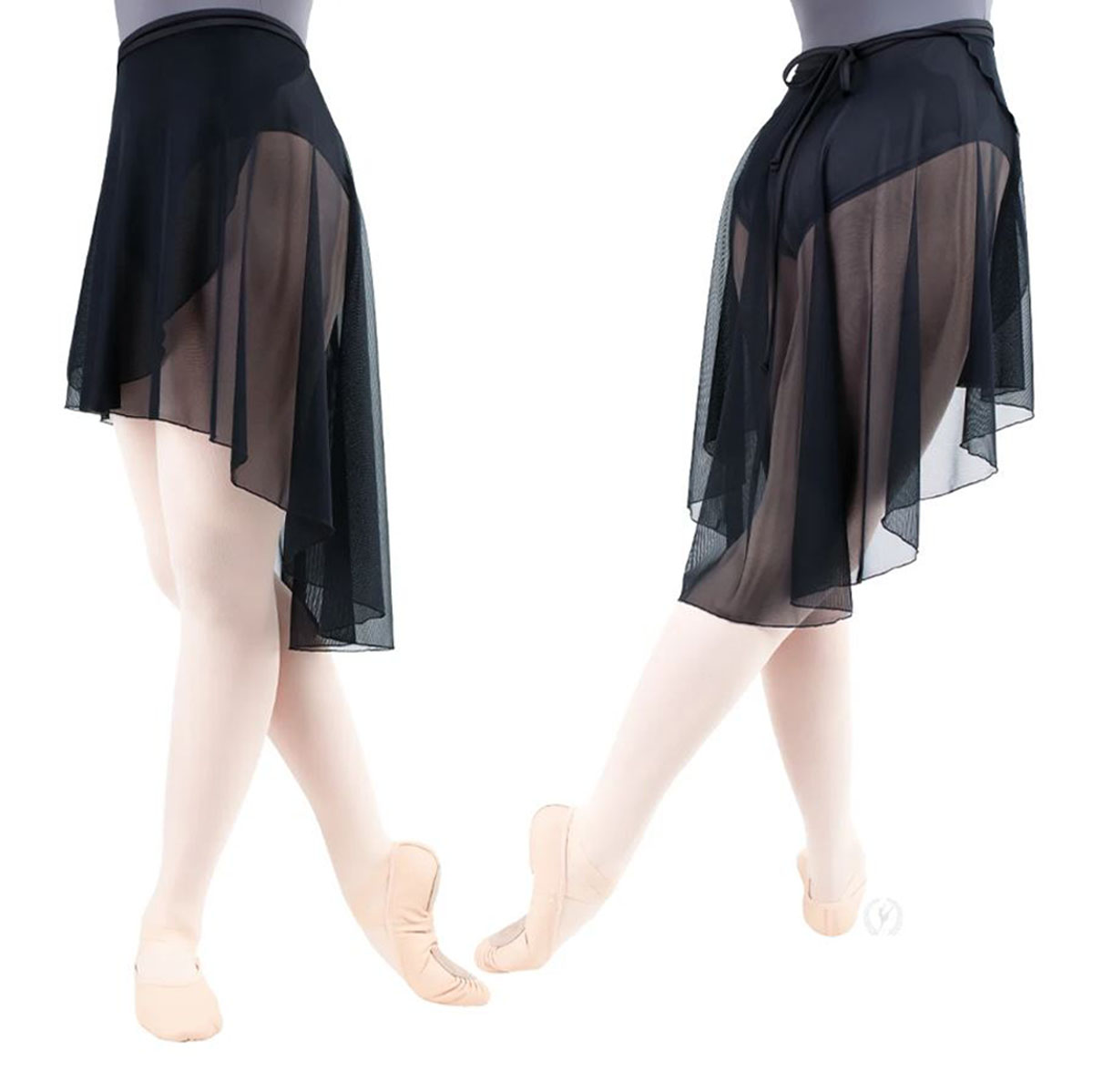 Dramatic Mesh Wrap Skirt