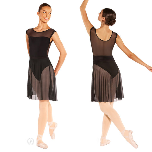 Long Mesh Pull-On Skirt