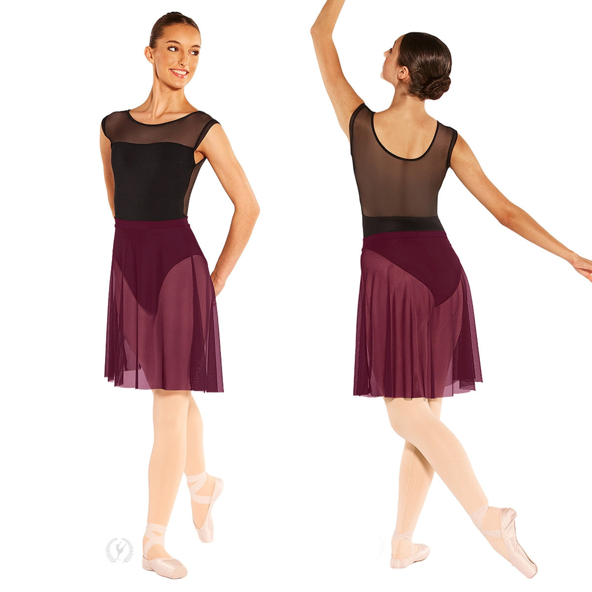 Long Mesh Pull-On Skirt