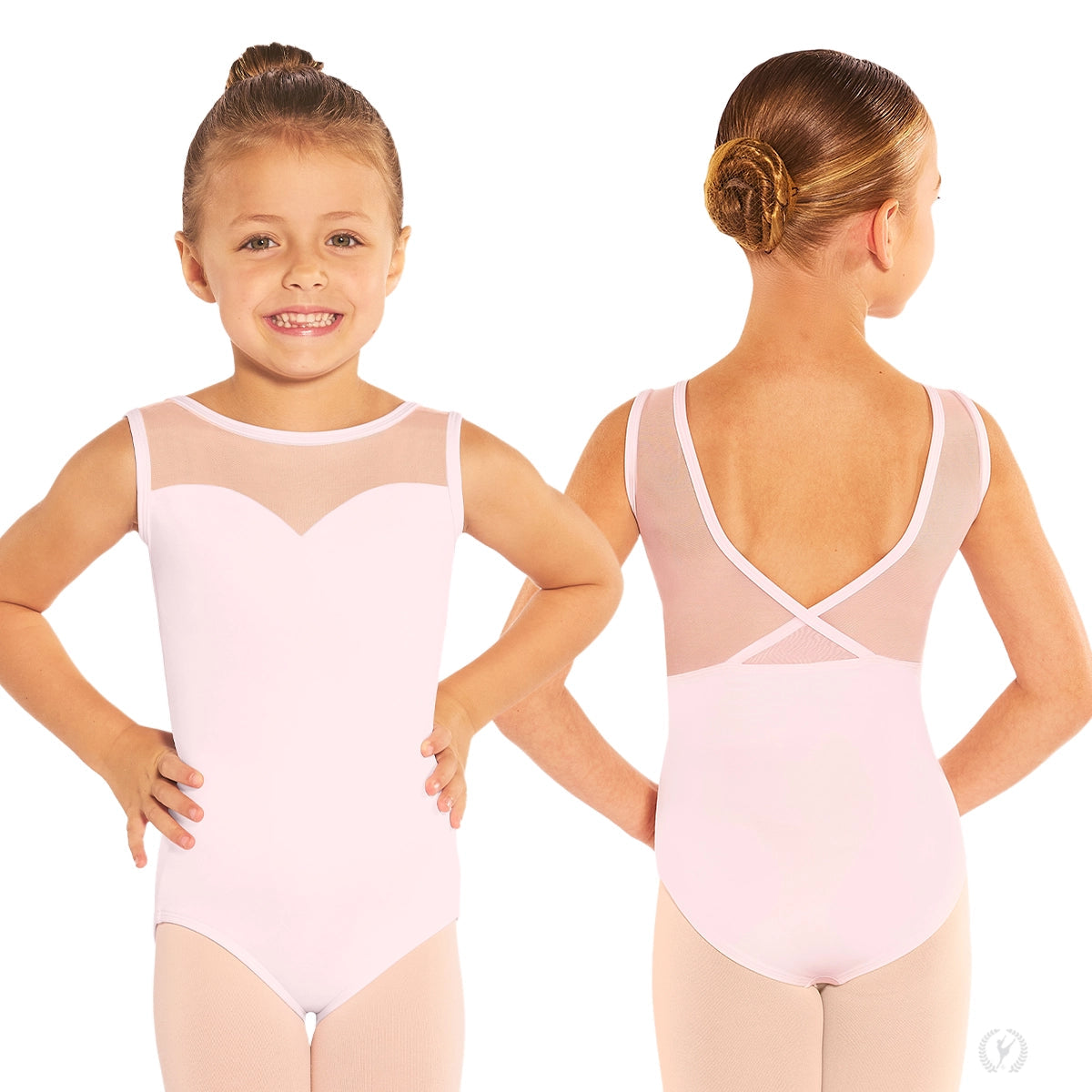 Silhouette Mesh Sweetheart Tank Leotard - Youth