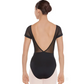 Silhouette Mesh Cap Sleeve Leotard