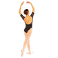 Silhouette Mesh V-Front Short Sleeve Leotard