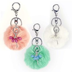 Ballerina Pouf Keychain