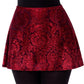 Red Velour Pull On Skirt