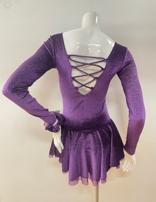Purple Glitter Skate Dress