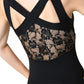Wide Strap Lace Back Leotard