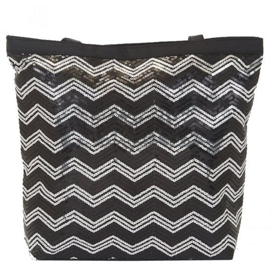 Chevron Sequin Tote