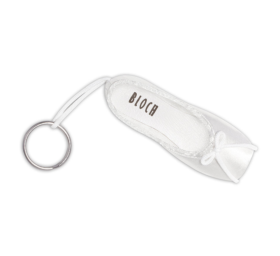 Mini Pointe Shoe Keychain - White