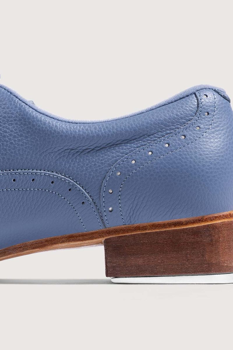 Ladies Jason Samuels Smith Pebble Leather Tap Shoes - Sky Blue