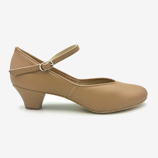Candice Suede Sole Character Shoe with Low Heel