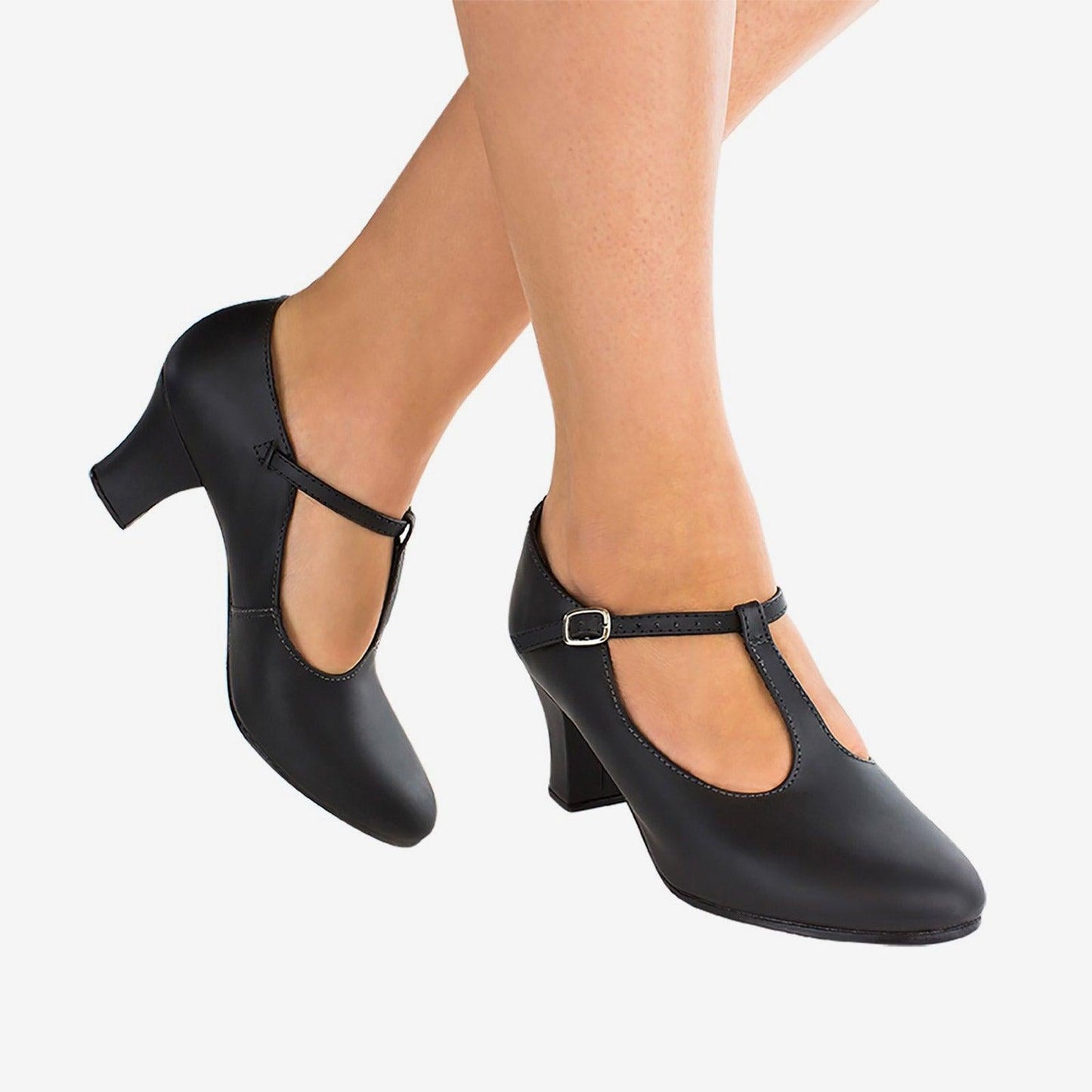Christa 2" Leather T-Strap Character Shoe