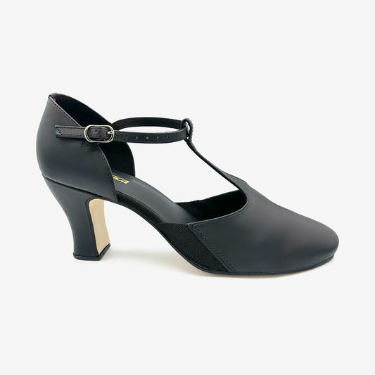 Clarice 2.5" T-Strap Character Shoe with Leather Sole