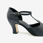 Clarice 2.5" T-Strap Character Shoe with Leather Sole