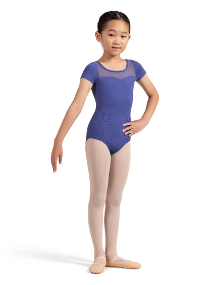 Leilani Embroidered Cap Sleeve Leotard