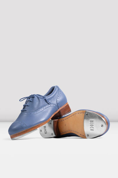 Ladies Jason Samuels Smith Pebble Leather Tap Shoes - Sky Blue