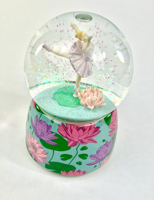 Lilac Ballerina Glitter Snow Globe