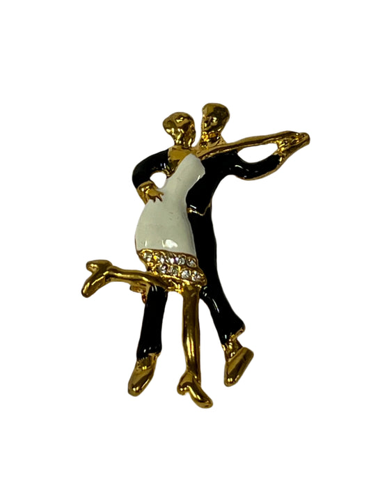 Black & White Ballroom Dance Pin