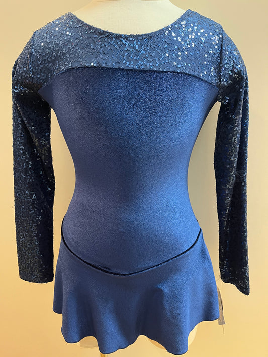 Blue Sequin Skate Dress