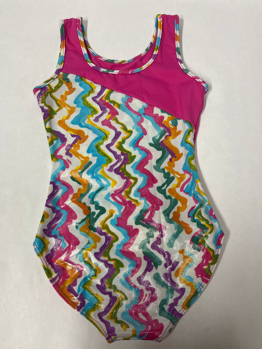 Rainbow Squiggles Gymnastics Leotard