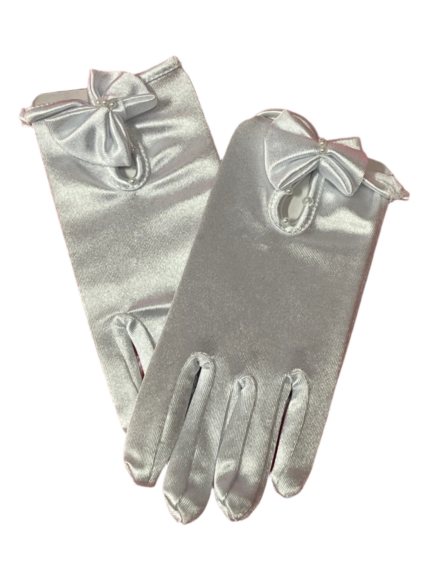 Satin Glove with Bow - Youth