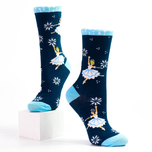 Snow Scene Dancers Socks