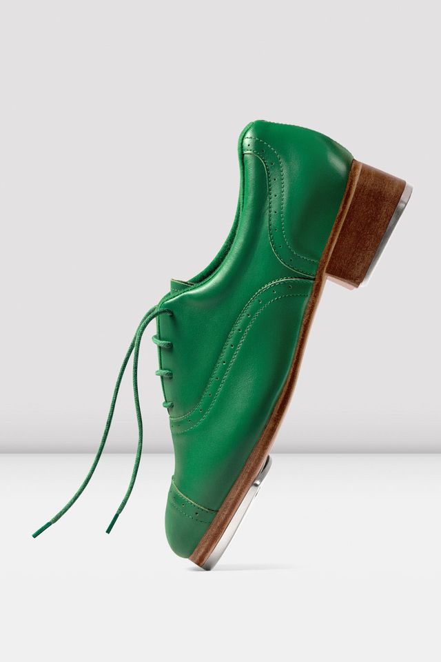 Ladies Jason Samuels Smith Smooth Leather Tap Shoes - Emerald Green