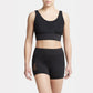 Pintuck Mesh Overlay Bra Top