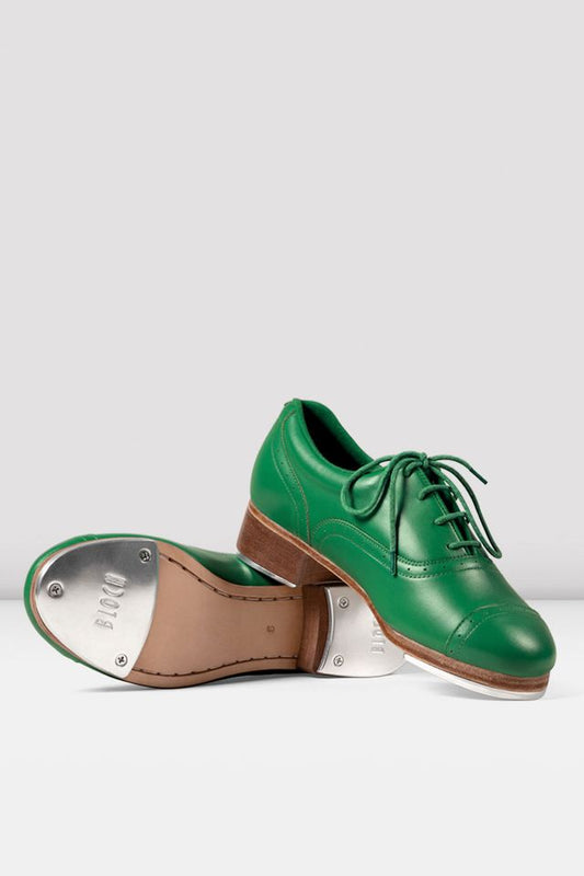 Ladies Jason Samuels Smith Smooth Leather Tap Shoes - Emerald Green
