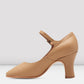 Chord Ankle Strap Leather Character Shoes - 3" Heel