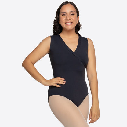 Yvonna Mock Wrap Front Leotard