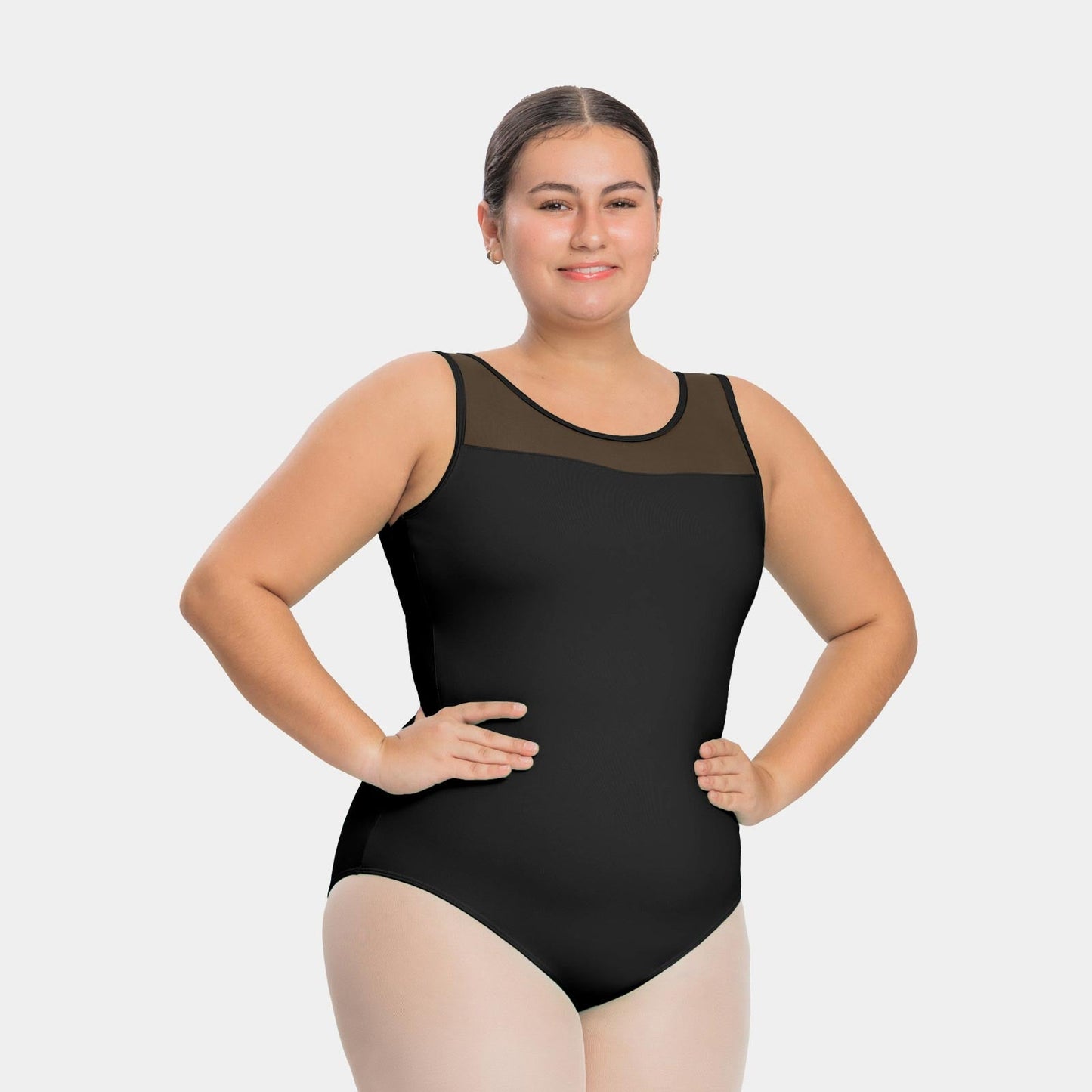 Gemina Keyhole Back Curvy Tank Leotard