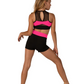 Two-Tone Mesh Bra Top