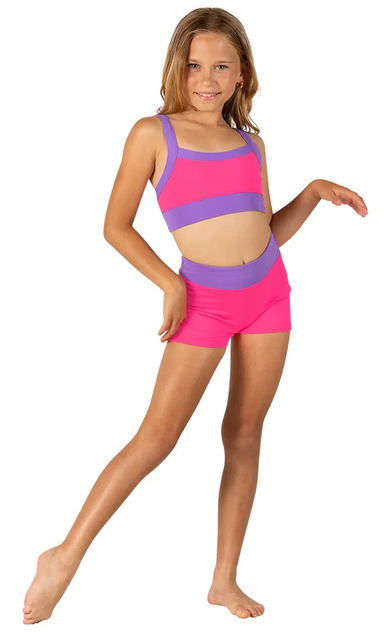 Two-Tone High Waist Pop Short