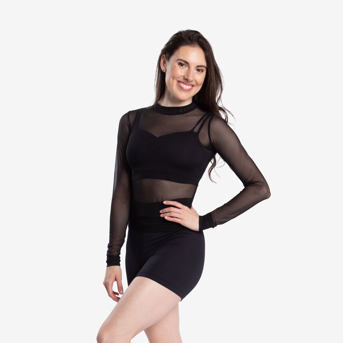Cassie Long Sleeve Mesh Top