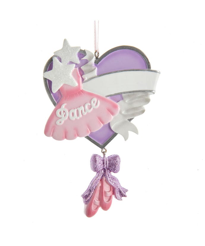 "Dance" Ballet Heart Ornament