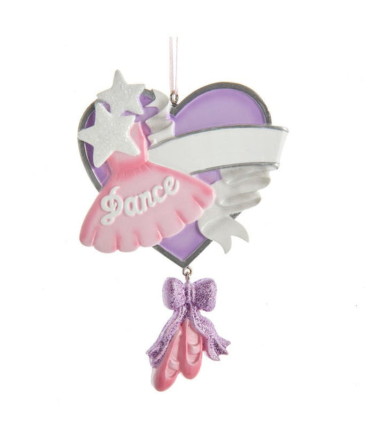 "Dance" Ballet Heart Ornament