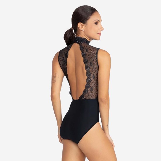 Marisa Lace High Neck Leotard