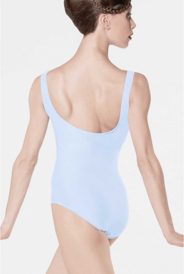 Faustine Ladies Pinch Front Tank Leotard (Sky Blue)