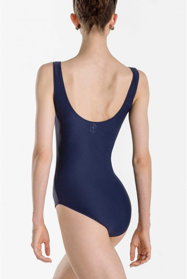Faustine Ladies Pinch Front Tank Leotard (Navy)