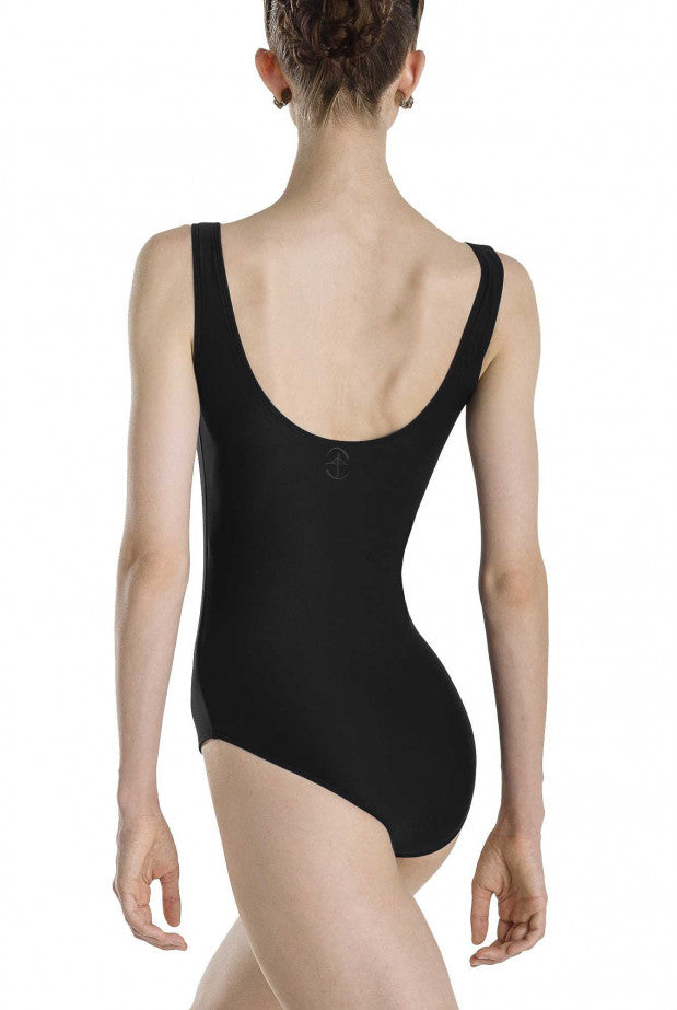 Faustine Ladies Pinch Front Tank Leotard (Black)