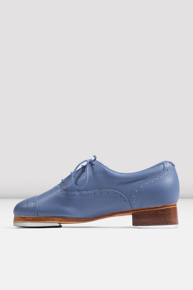 Ladies Jason Samuels Smith Pebble Leather Tap Shoes - Sky Blue